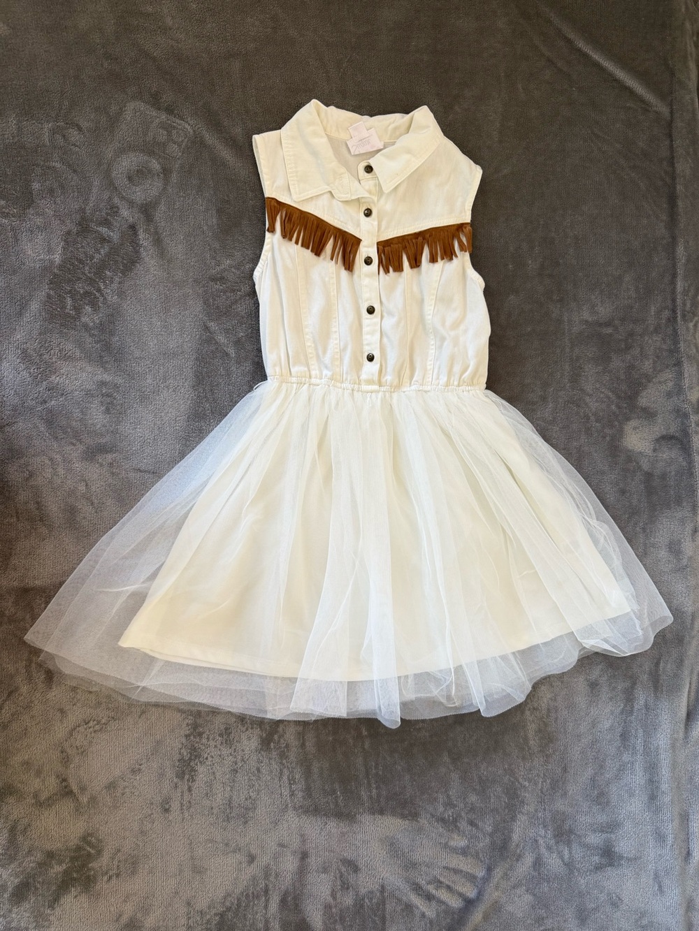 Sugar California Girls’ Fringe Tutu Mini Dress in size Medium